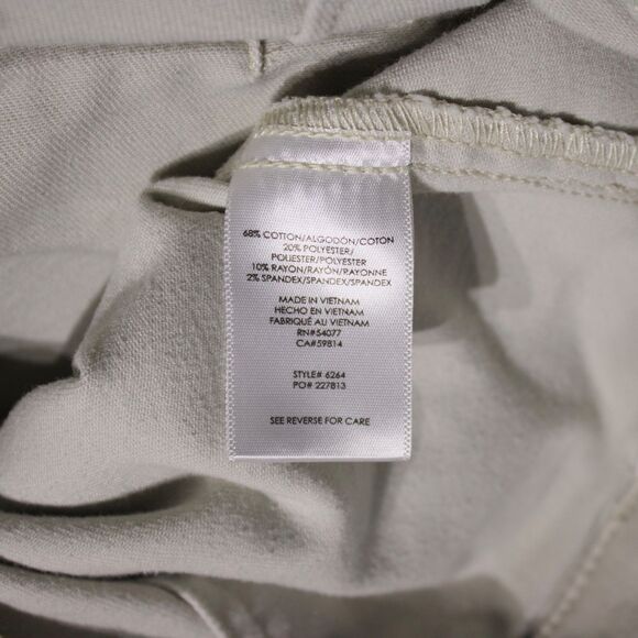 Cabi Compass Cropped Jogger Pants Cotton Stretch Light Beige Women Size 10 (B4) - Picture 10 of 14